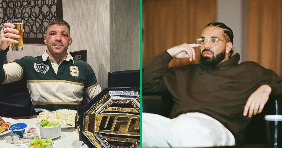 Drake loses GH₵8M betting against South African martial artist Dricus du Plessis in UFC championship