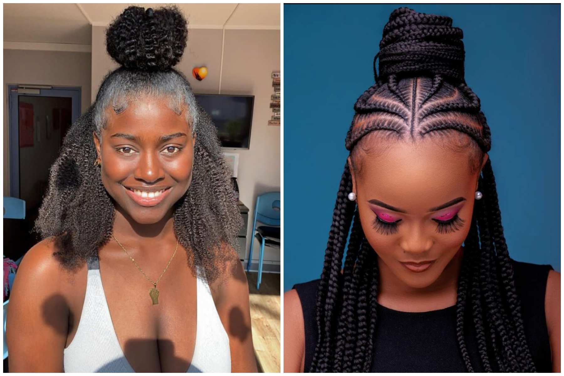 25 amazing half up half down hairstyles for black hair ideas to try