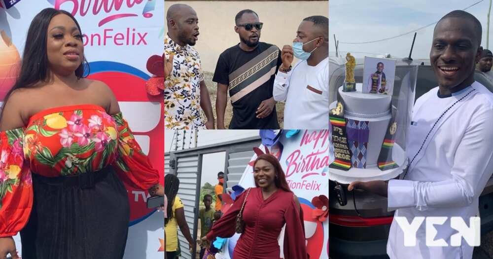Zionfelix holds 3-in-1 party with Ellen White, Funny Face, Moesha, Gloria Sarfo, other celebs (videos)
