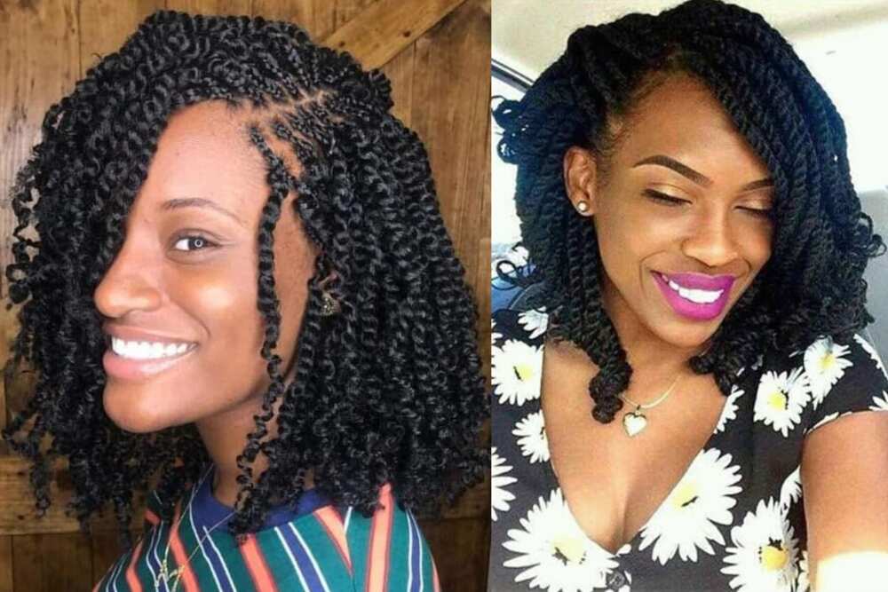 Curly kinky afro twist braids