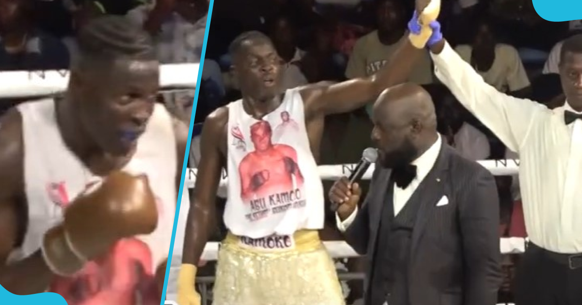 Bukom Banku’s son wins latest contest, Nigerian opponent gives up after merciless beating