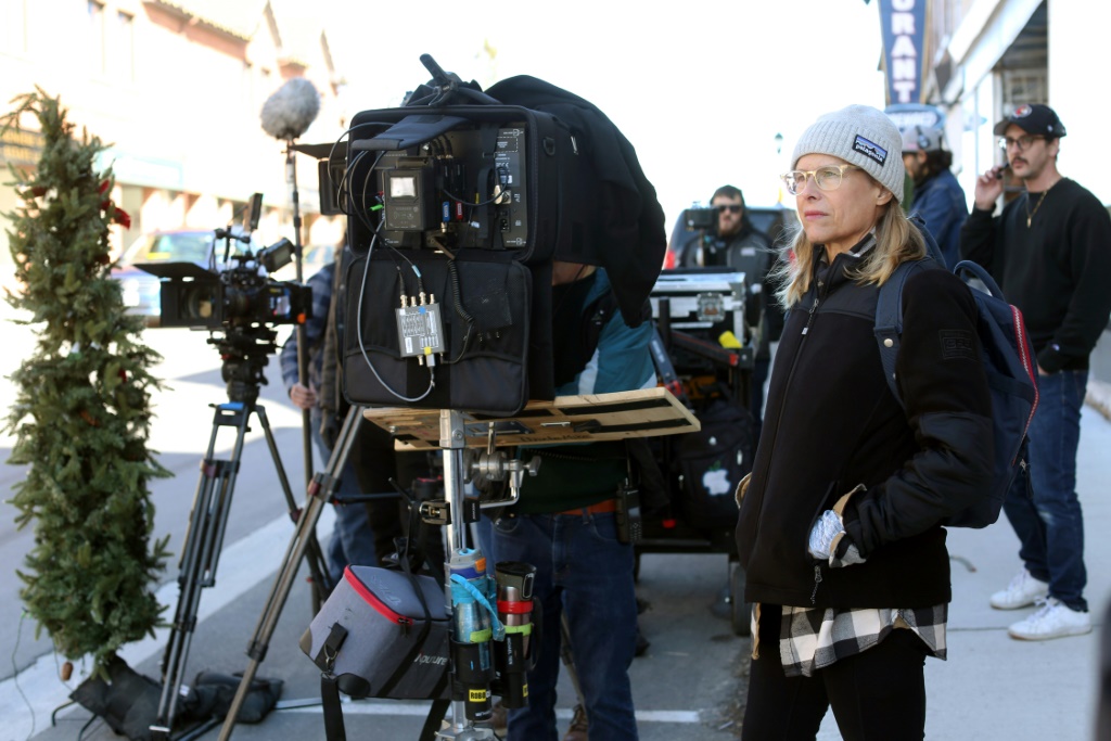 Director Marita Grabiak prepares to shoot a scene during the filming of 'Hocus Pocus Christmas'