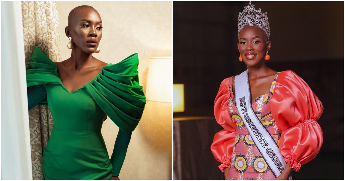 Miss Universe Ghana 2022: beauty queen encourages women to embrace their natural beauty in bald style