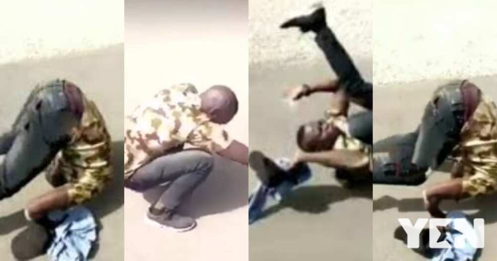 Female soldier punishes man for posing as a soldier (video)