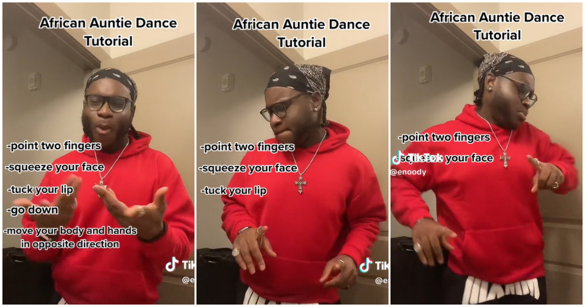 TikToker makes an African auntie dance tutorial