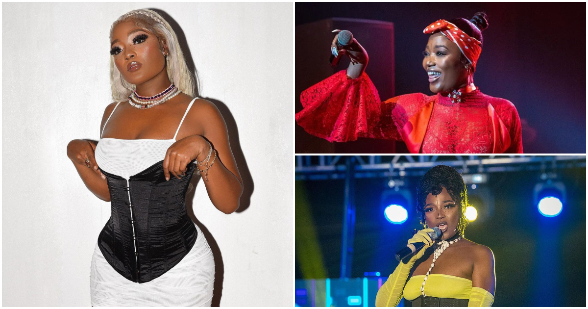 Ghanaian Musician Efya Shows Skin In Red See-Through Dress To Perform At Kwabena Kwabena's Concert