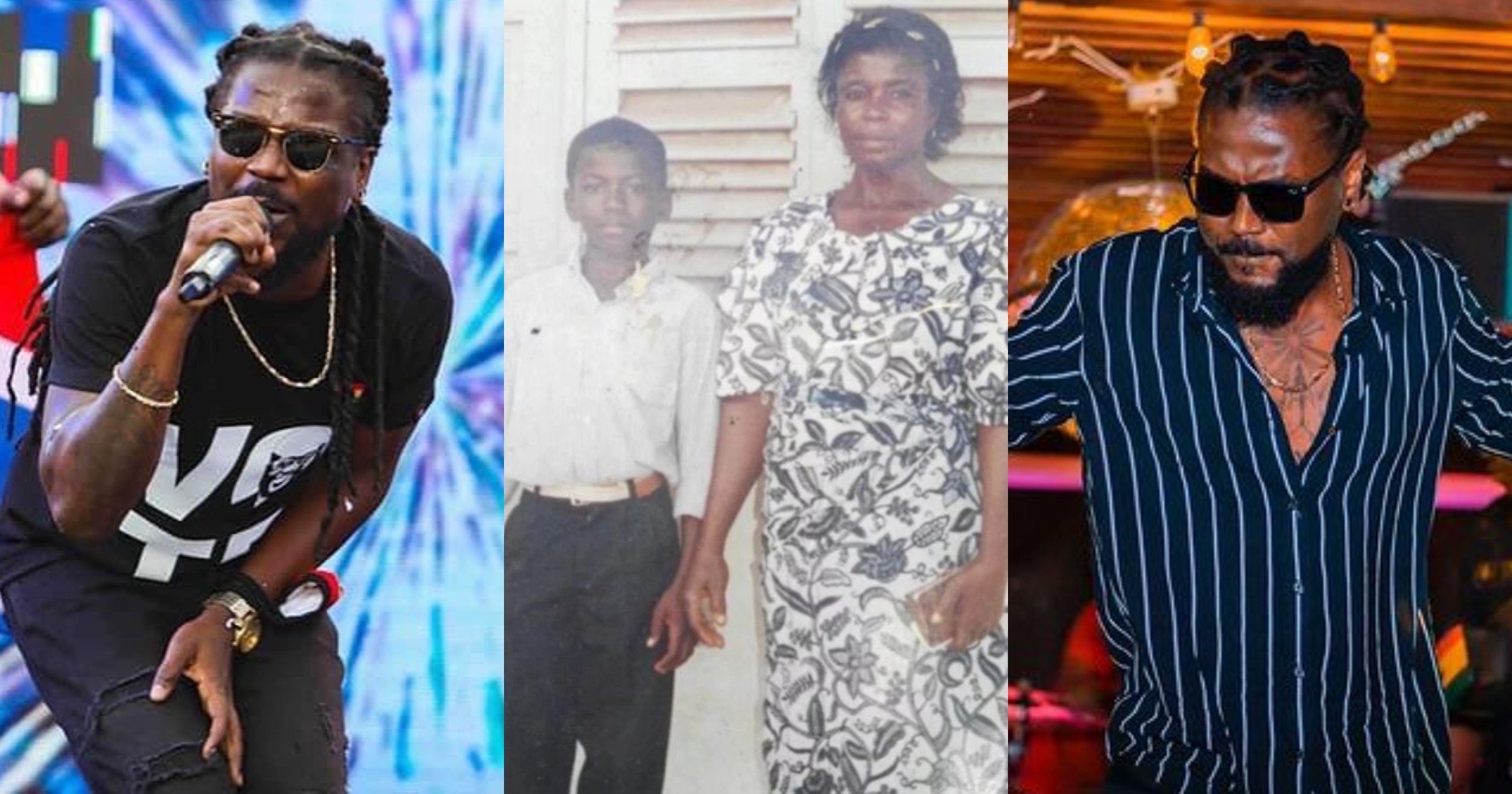 Samini shows off his mother as she turns 70 years old (photo)