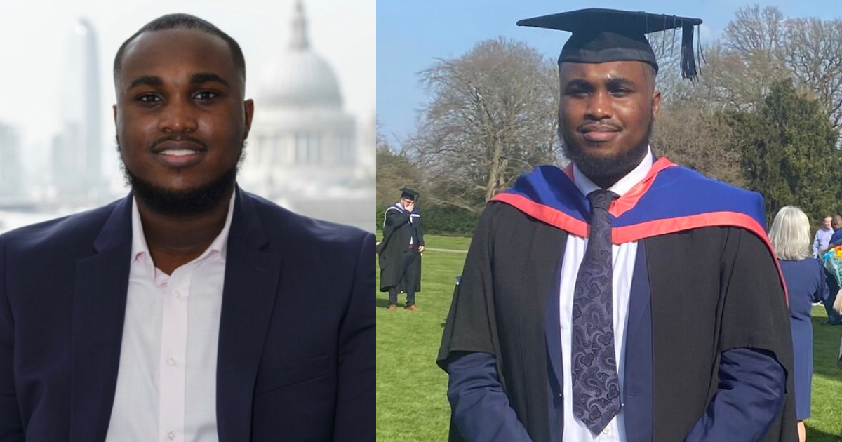 Young man gradutes from University of Kent with distinction