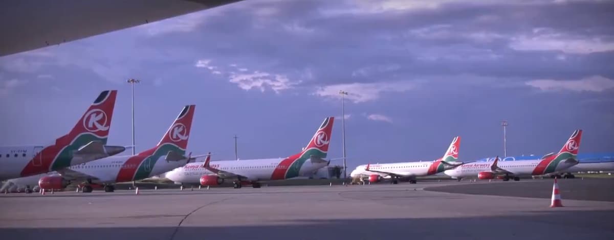 Some of KQ planes lying idle at JKIA.