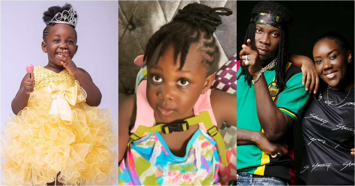 Language coup is ongoing: Stonebwoy reacts as his wife Dr Louisa teaches their daughter Twi in video