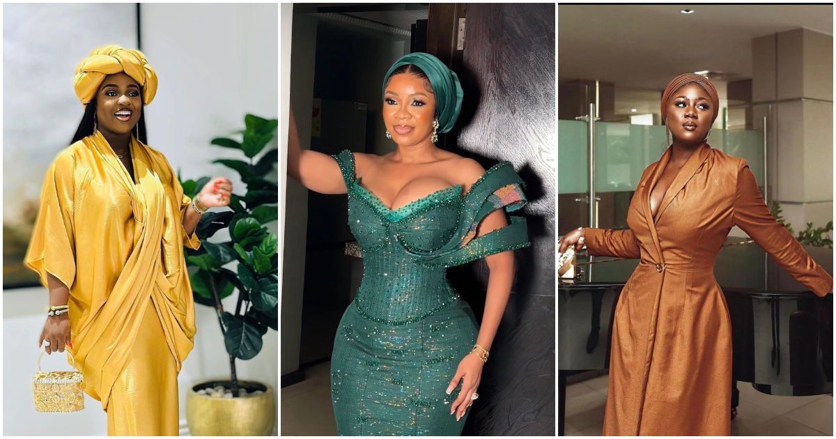 Wedding Season: Jackie Appiah, Serwaa Amihere and other celebrities who are stealing glances at weddings with their gele styles
