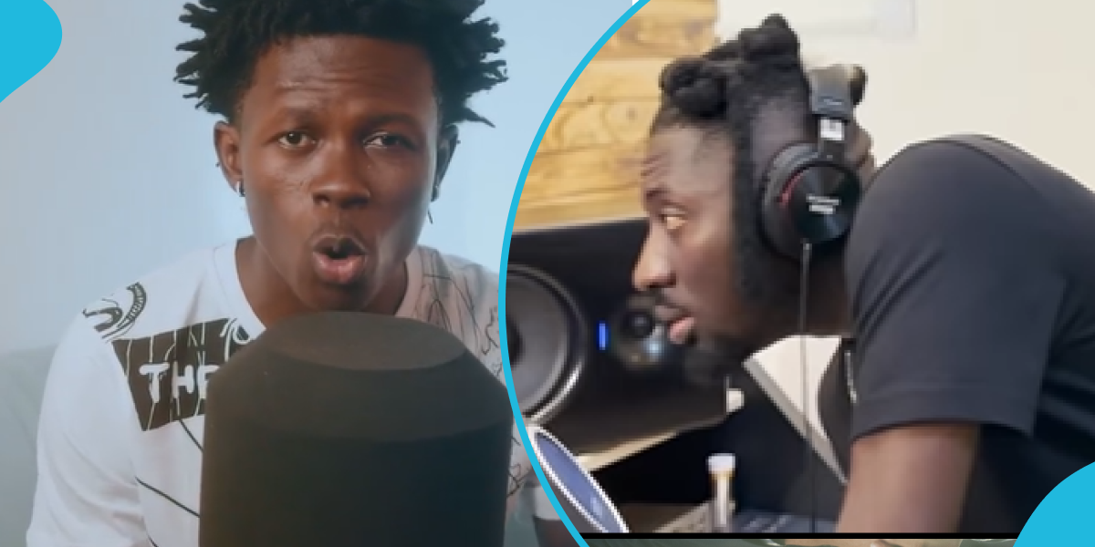 Strongman and Amerado record a song together in trending videos