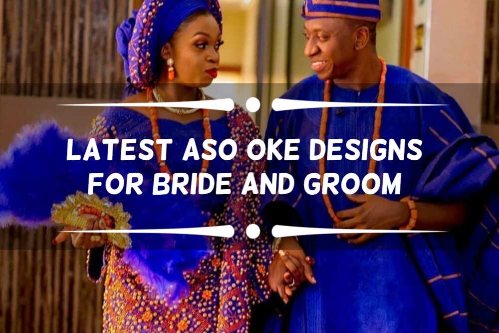 aso oke designs for bride and groom