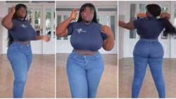 More than Hajia Bintu: Video of Kumawood actress Maame Serwaa flaunting curves in tight jeans and crop top causes stir online