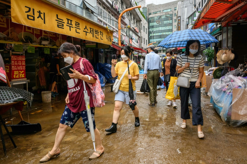 The downpour is the heaviest since South Korea's weather observations began 115 years ago