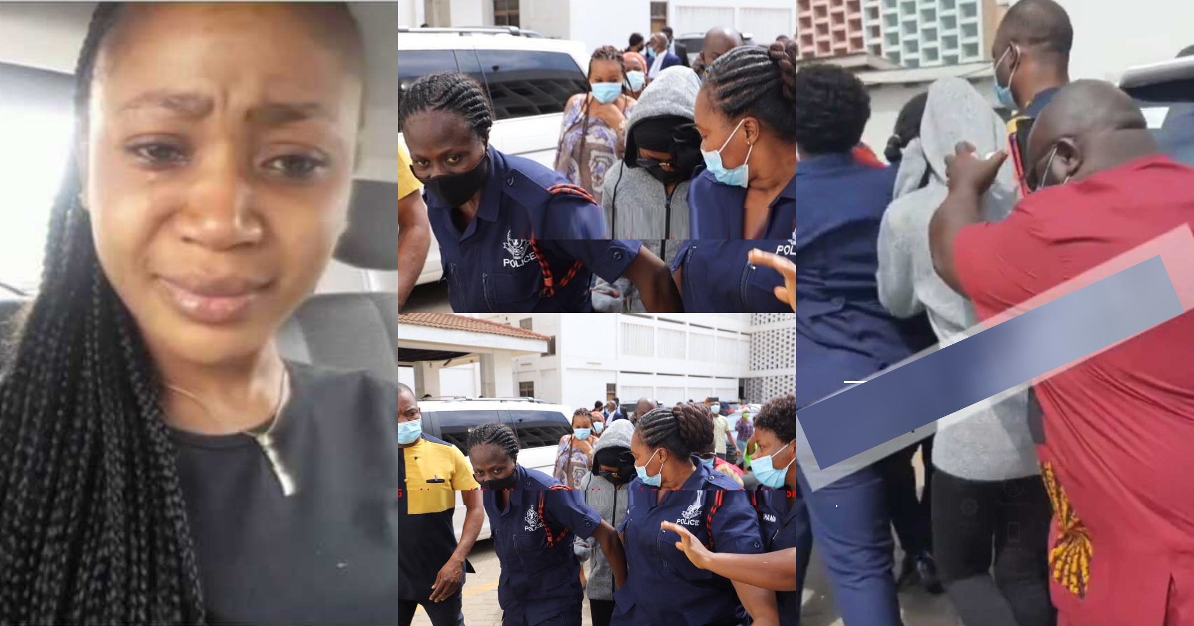 Akuapem Poloo Jailed: Sad Video Of Actress Being Whisked Away To Prison In A Taxi Drops