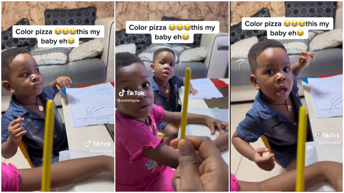 "2.5million school fees": Kid identifies yellow as "colour pizza" during home lesson with mum in funny video