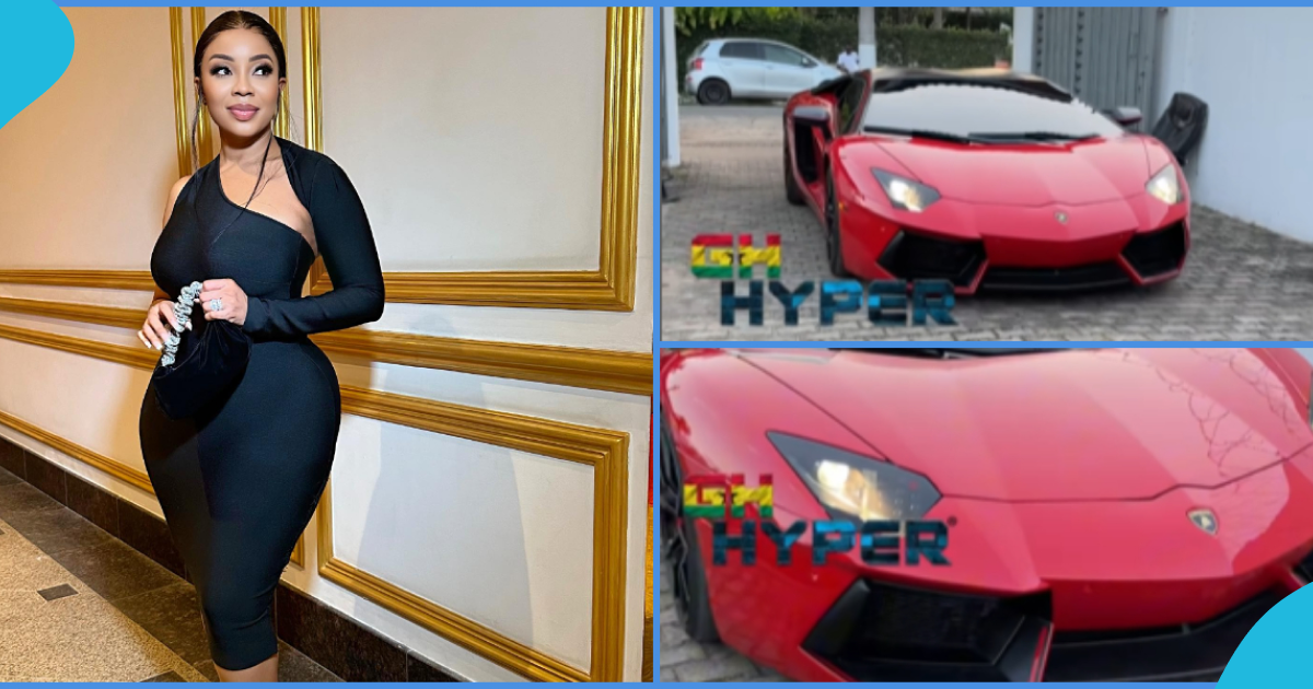 Serwaa Amihere Spotted Driving A Lamborghini, Peeps Go Crazy Over Video, Admire Sleek Posh Car