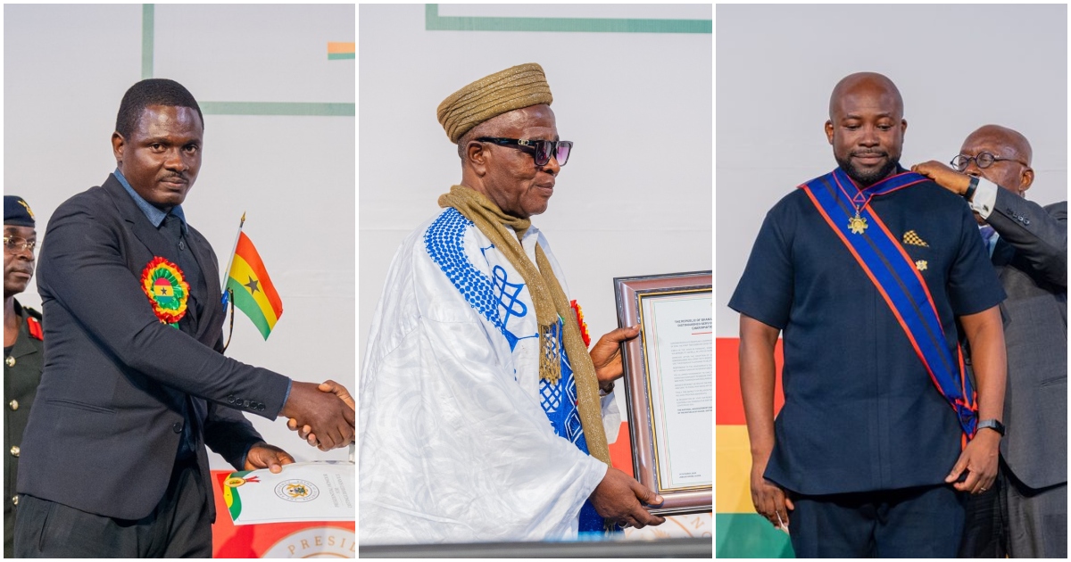 Akufo-Addo honours prominent Ghanaians at the National Honours and Awards.