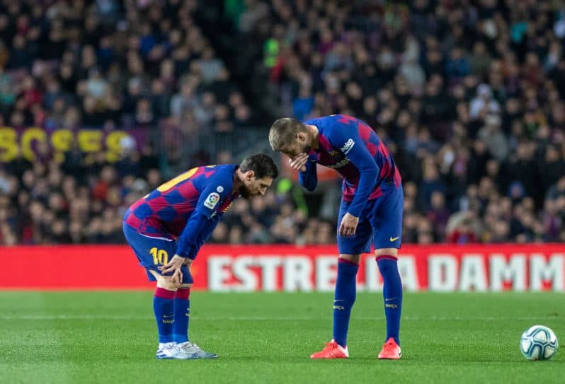 Gerard Pique and Messi