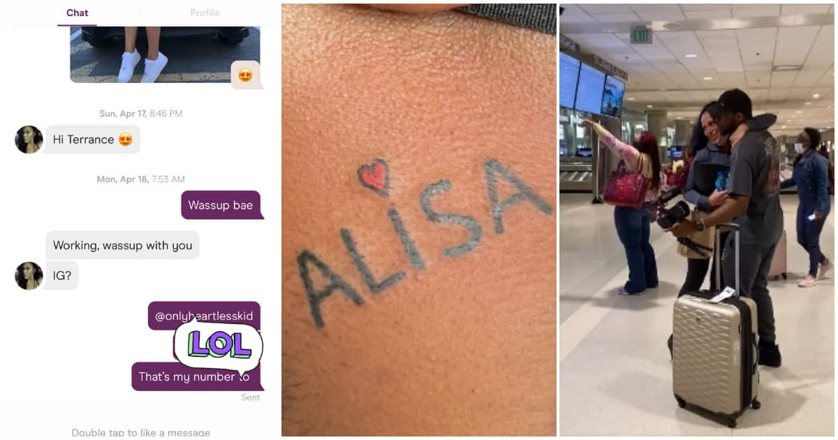 Couple who met on Hinge, break up, Alisa, he tattoed her name, one month relationship, pregnant