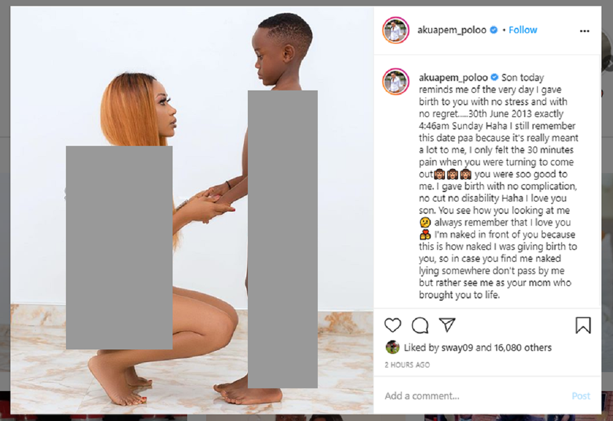 Akuapem Poloo: Rosemond Brown Jailed 90 days for nude Photos with son