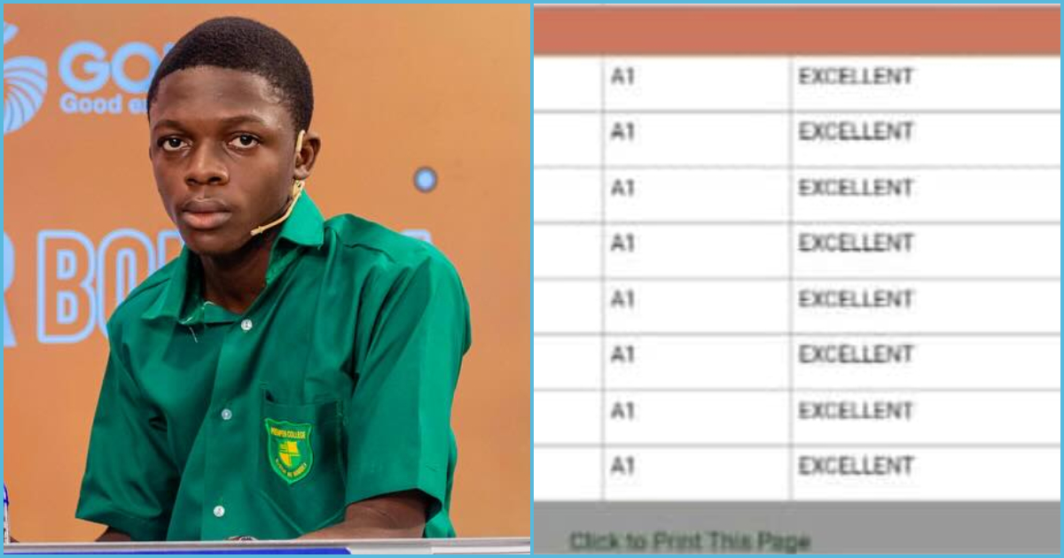 Amoateng Acheampong: Prempeh NSMQ star bags 8As In WASSCE, Ghanaians commend him