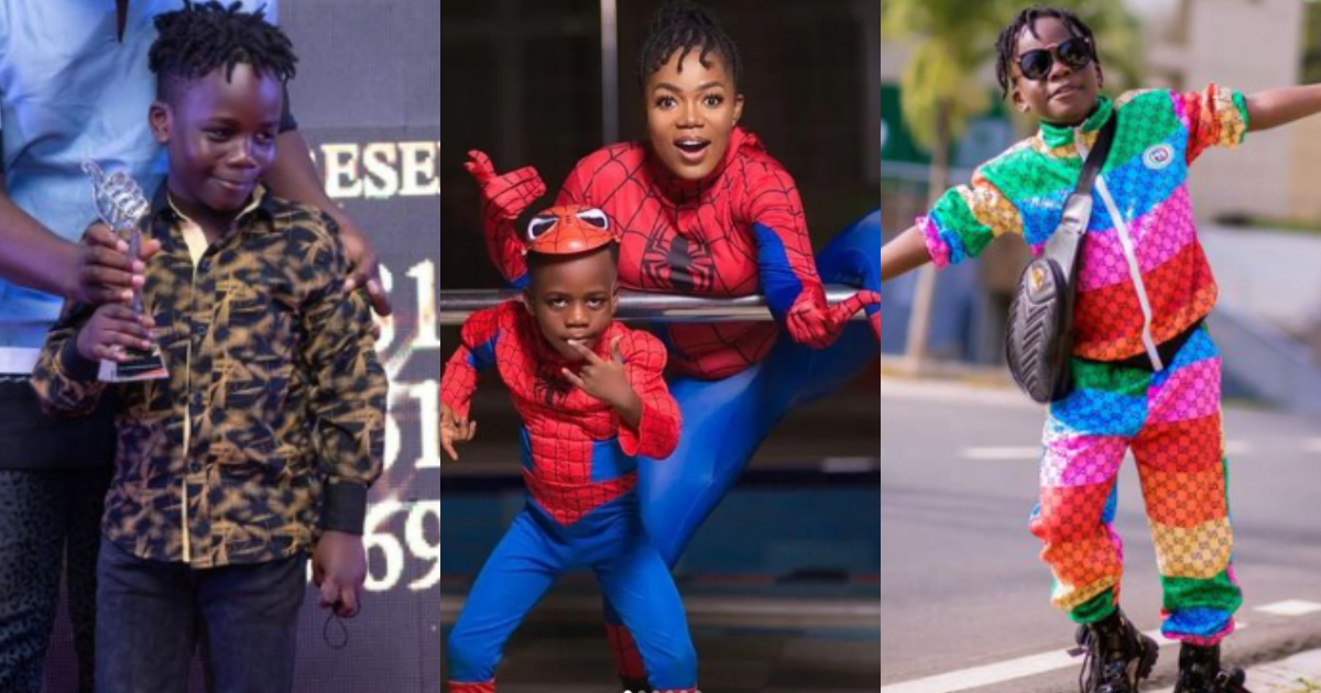 Photos and videos of Mzbel’s son Adepa showing he is deeply intelligent kid; fans say he is smartest celeb kid