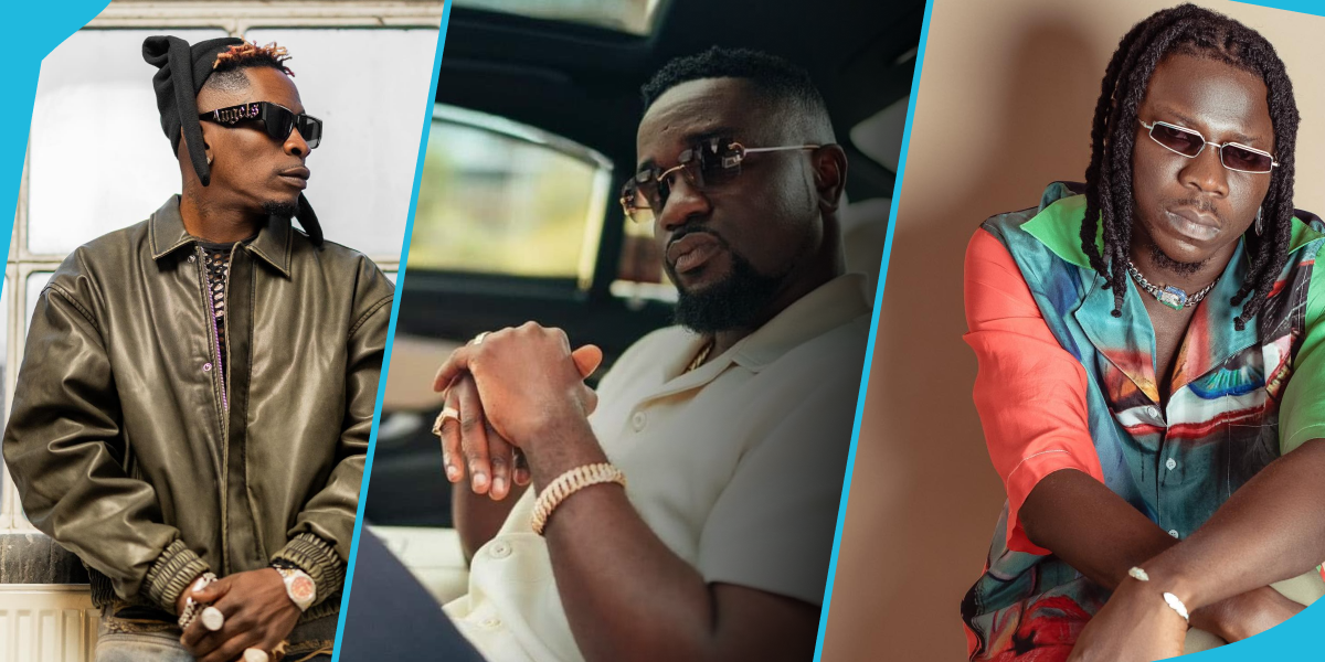 Shatta Wale, Sarkodie and Stonebwoy in pics
