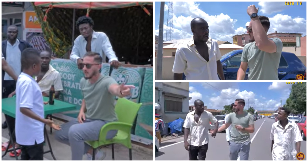 Barcelona football scout acts in new skits with Yaw Dabo and Dr Likee