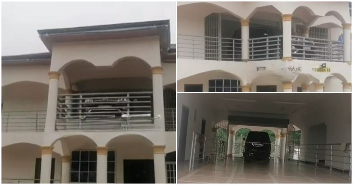 Kwahu businessman builds garage on top of his house