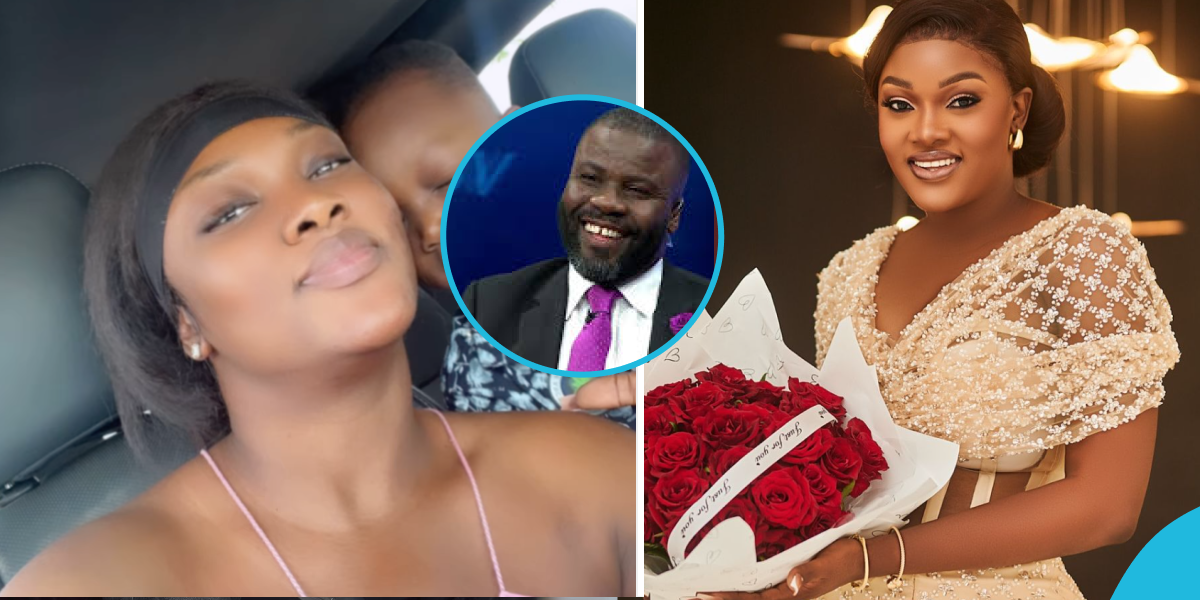 Sammy Kuffour's baby mama stuns in a pink dress as she poses with her handsome son: "Daddy's photocopy"