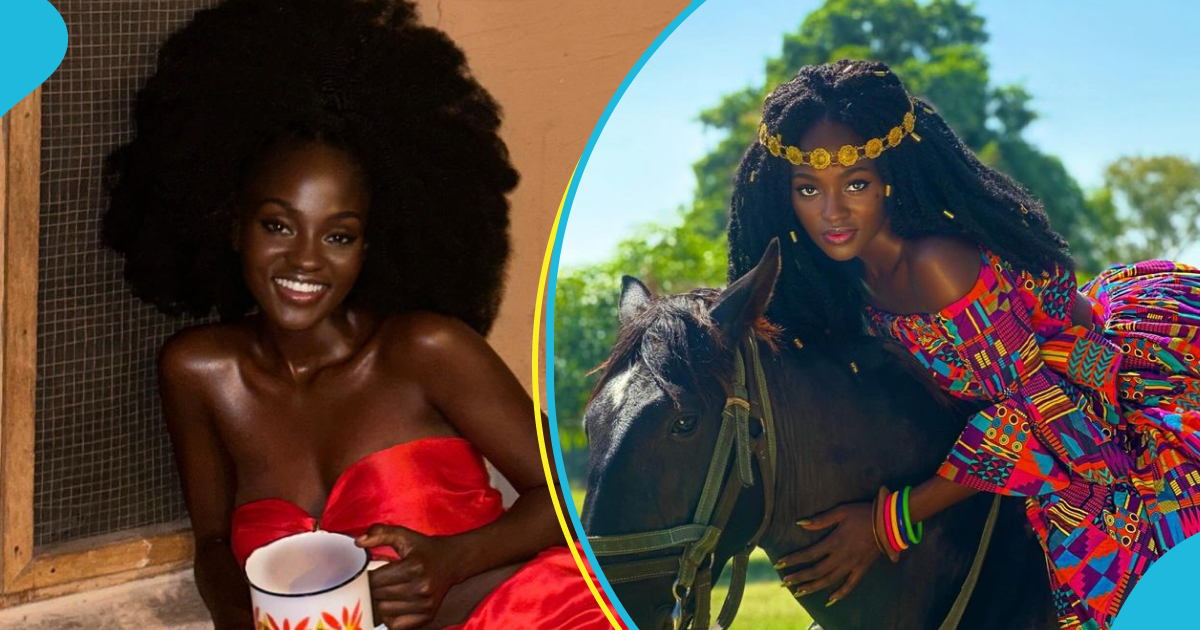 Hamamat Montia poses elegantly with a horse at a resort in Nigeria, many drool over her beauty
