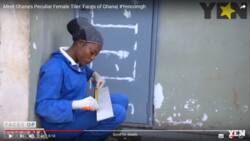 Meet the female Ghanaian tiler who is keenly competing with her male counterparts (Video)
