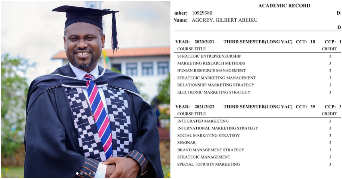 Abeiku Santana shows off his stellar results as he graduates from UG Business School, wows fans
