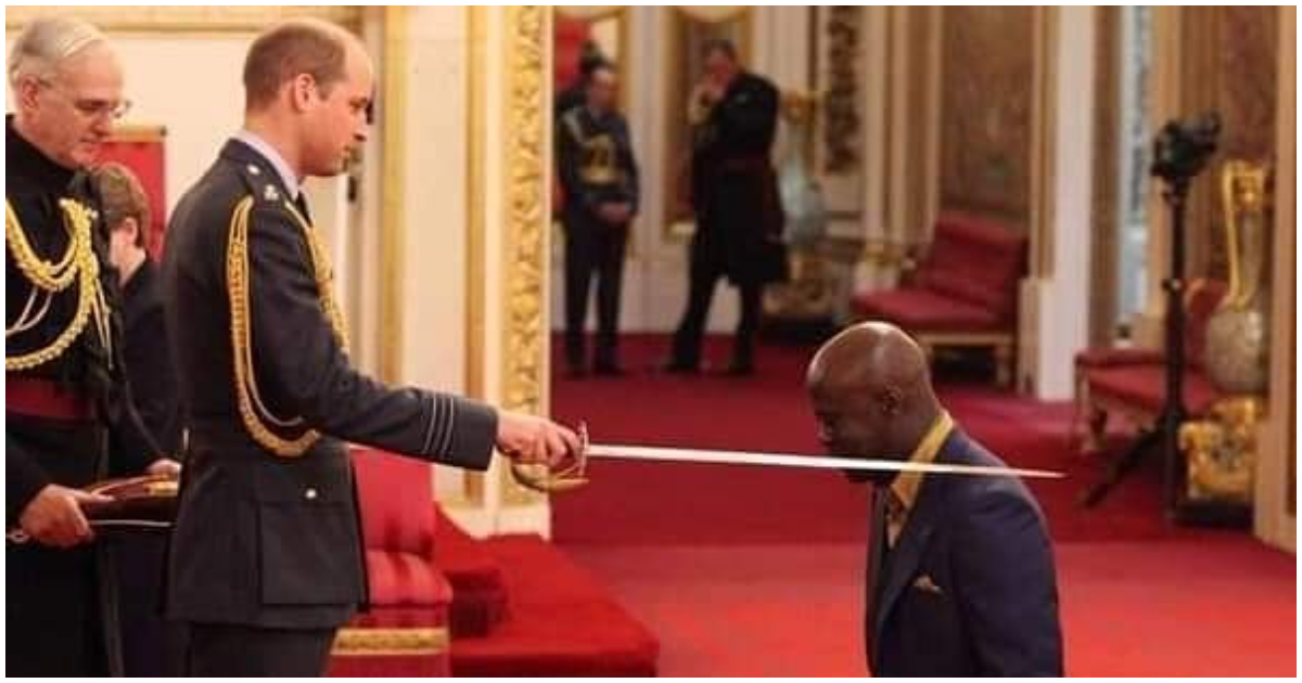 Sir David Adjaye is knighted by the Prince William