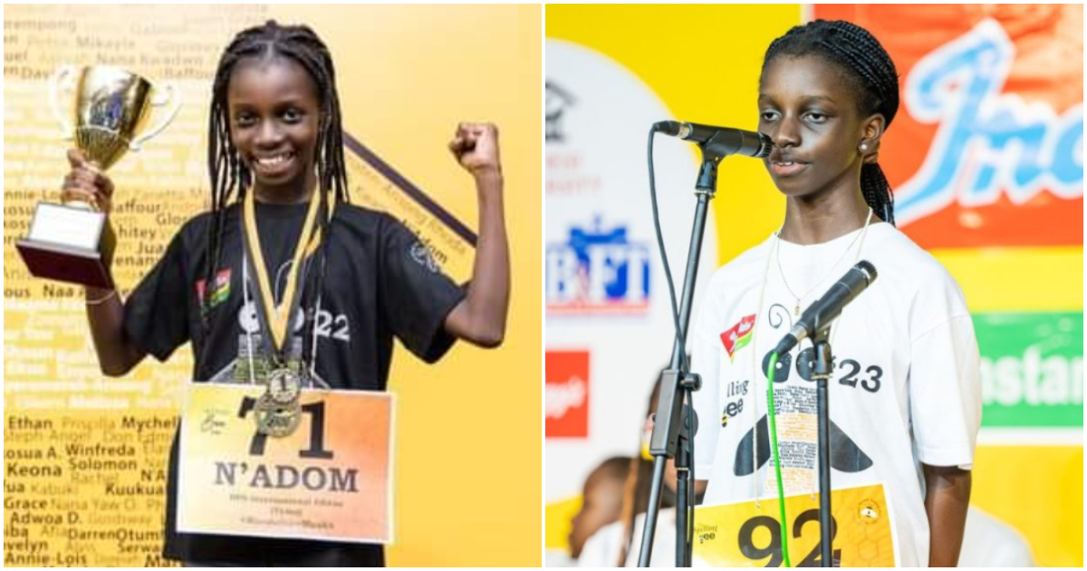 N’Adom Darko-Asare: Brilliant girl wins The Spelling Bee 2023; gets over GH¢6k, trip to US, other prizes