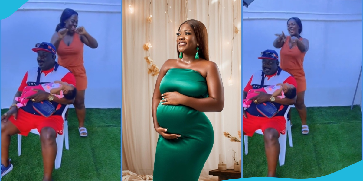 Asantewaa hands over cute baby for Koo Fori to hold, many wonder if it is hers