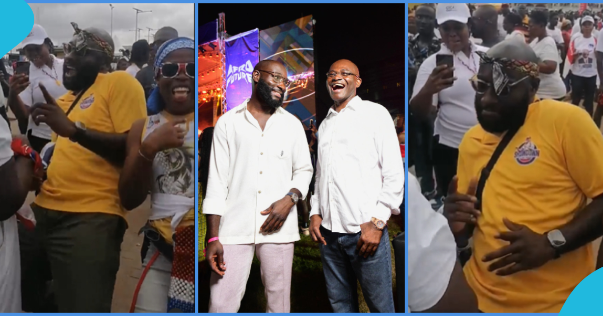 Kennedy Agyapong's son causes stir with crazy dance moves at Showdown Walk, peeps react to video