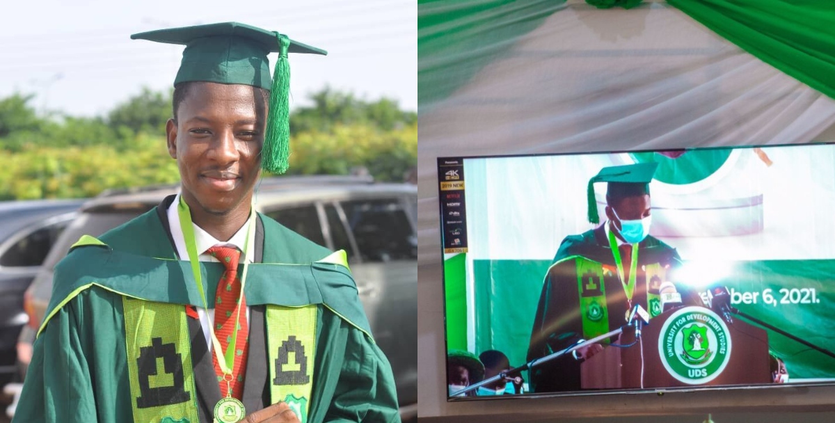 Photos of the student from UDS who graduated with a GPA 4.9 out of 5.0