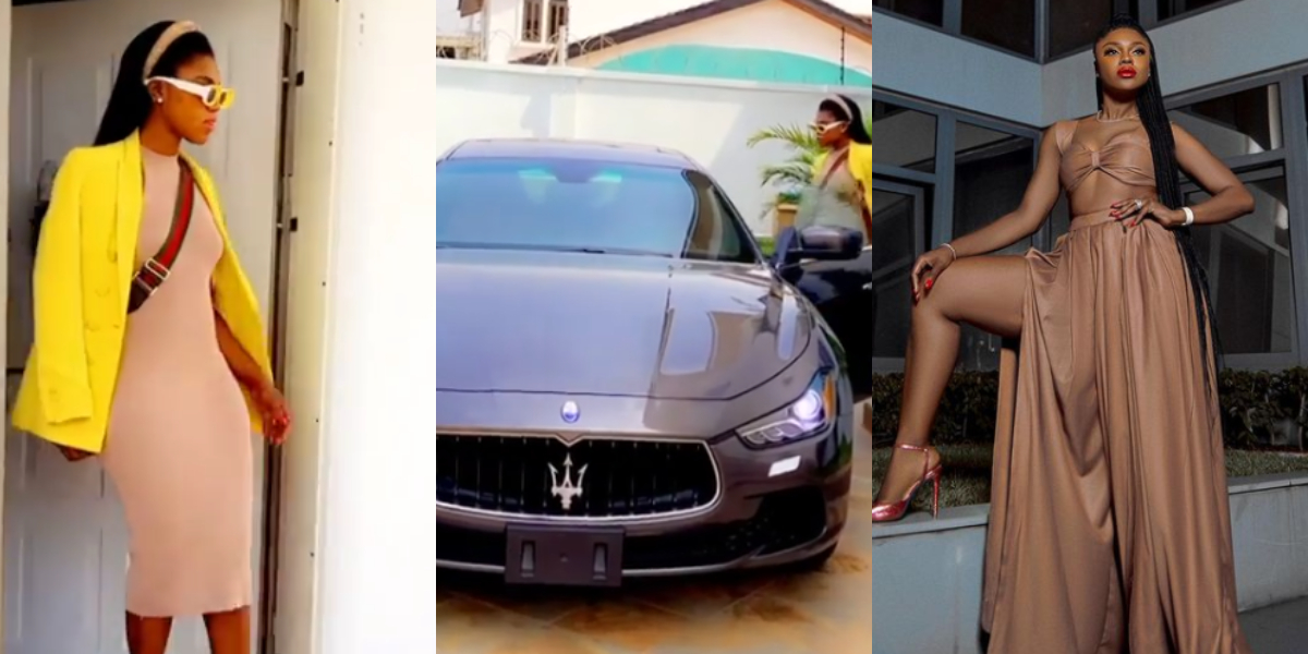 Boss lady: Becca starts 2021 in new Maserati as she shows off luxurious car (Video)