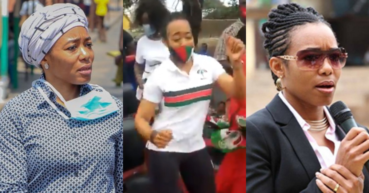 Zanetor Rawlings steals show at NDC rally with wild dance to Sarkodie's Oofeetso