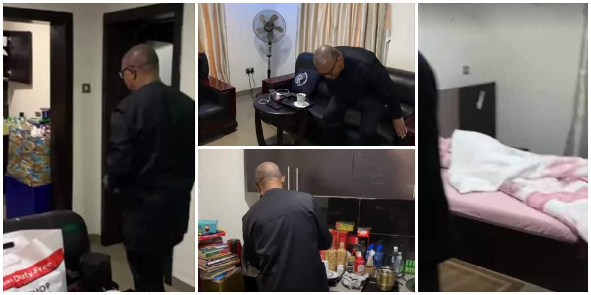 Viral video of simple one-bedroom and parlour house Peter Obi currently sleeps in stirs massive reactions