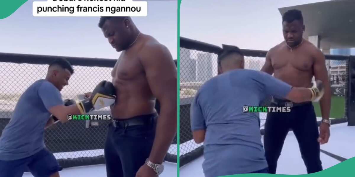 Video as Dubai man, Money Kicks repeatedly turns Francis Ngannou's stomach to punching bag