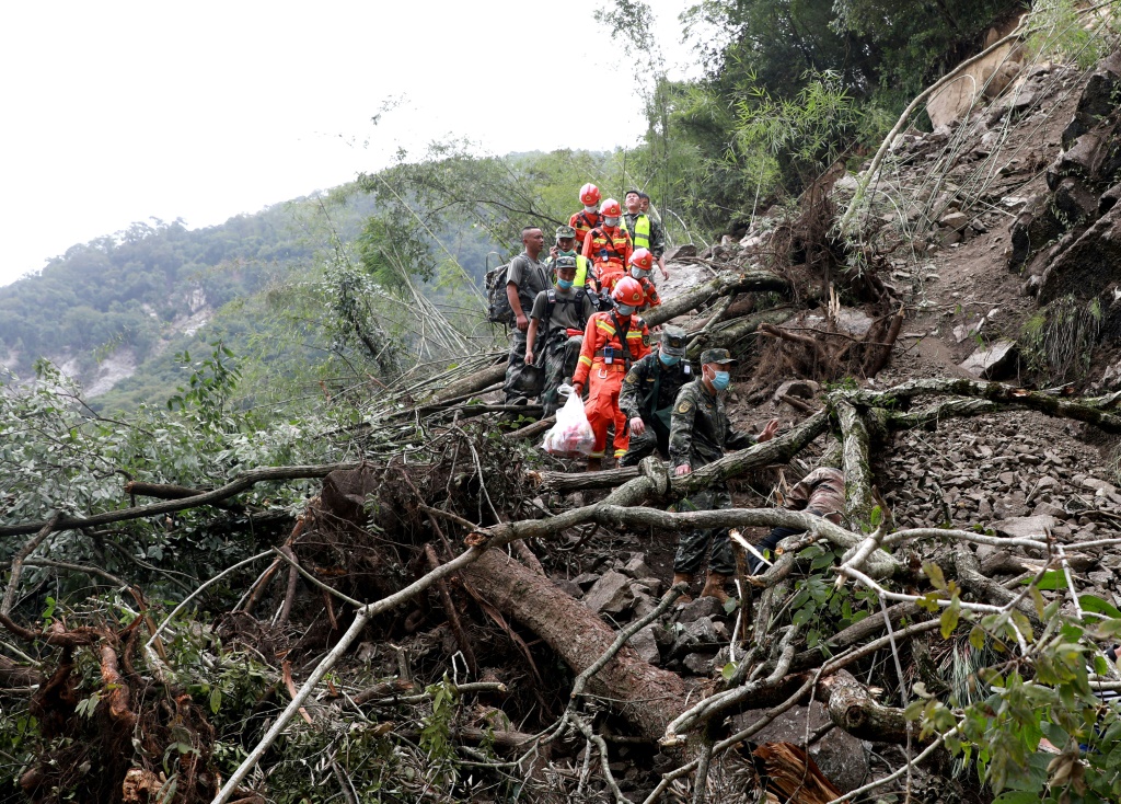 The People's Liberation Army, paramilitary police and fire rescue services dispatched over 10,000 rescuers to the area