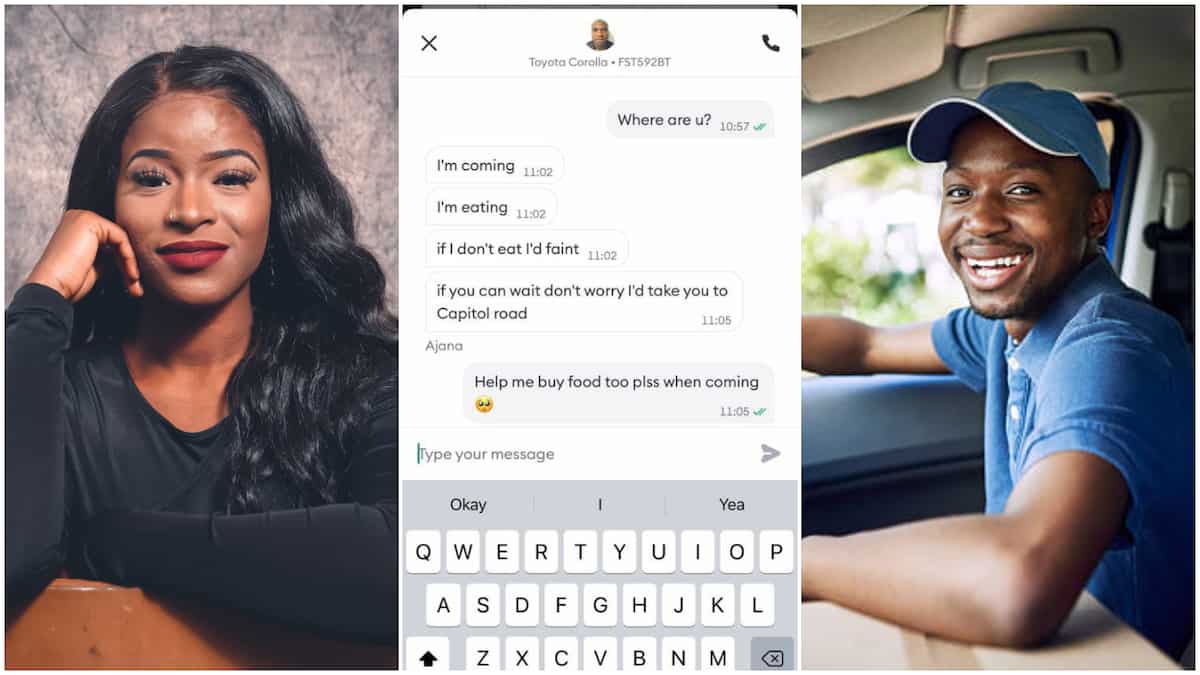 Driver delays passenger after she ordered ride, says he's eating, photos of chats go viral: “Buy rice & beans”