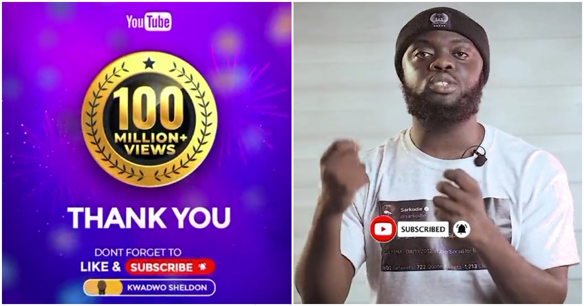 Popular Ghanaian YouTuber Kwadwo Sheldon and his new achievement