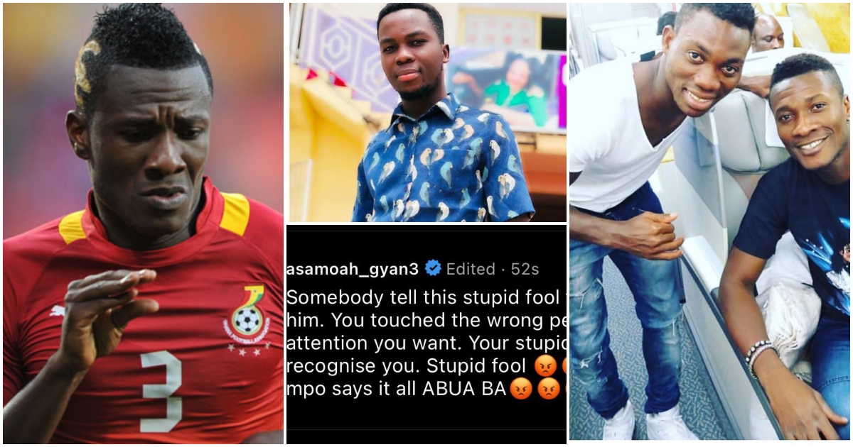 Angry Asamoah Gyan threatens to messup Bongo Ideas in Instagram message