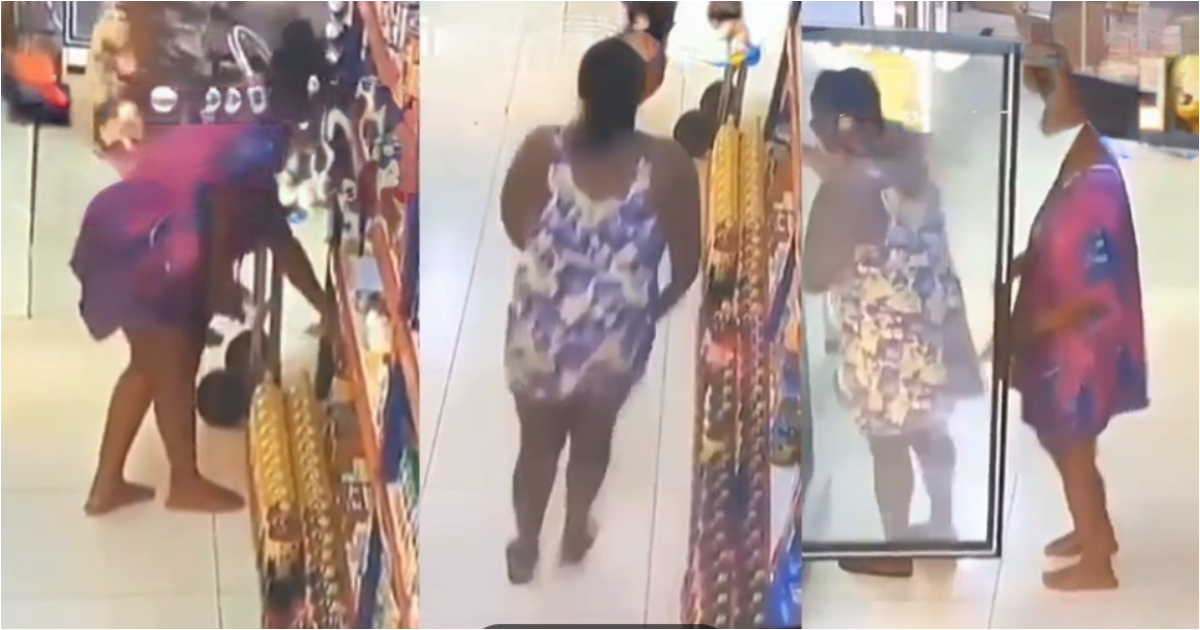 Hard girls: 2 ladies caught on camera stealing from shop in mafia-style; video goes viral