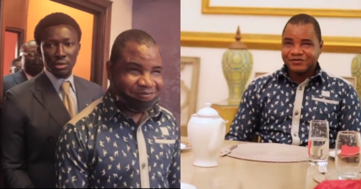 Nana Cheddar Pays Fees of 'Blind' Man to Become a Journalist; Takes Him to Bola Ray for Training in Video